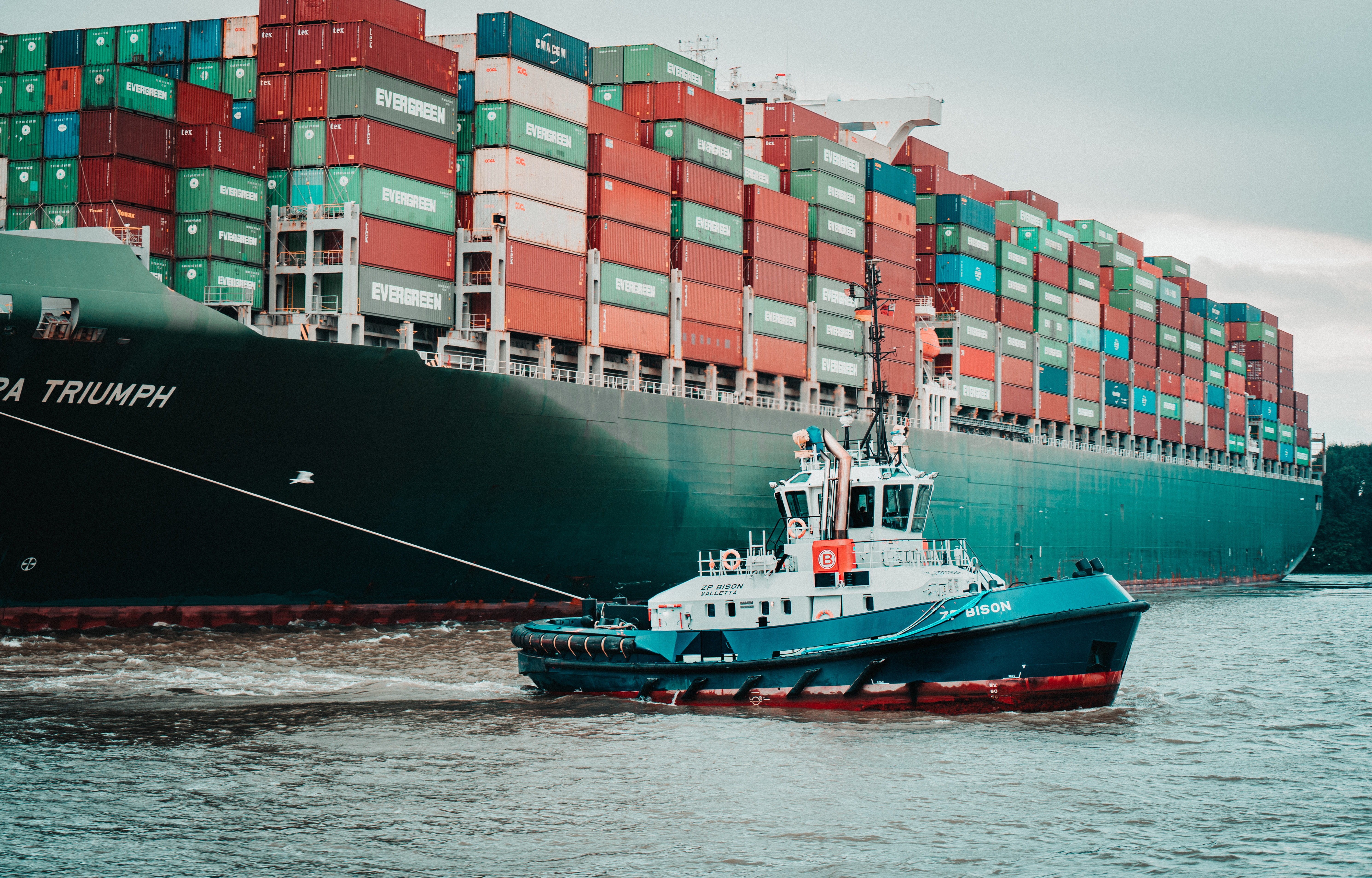 A cargo ship