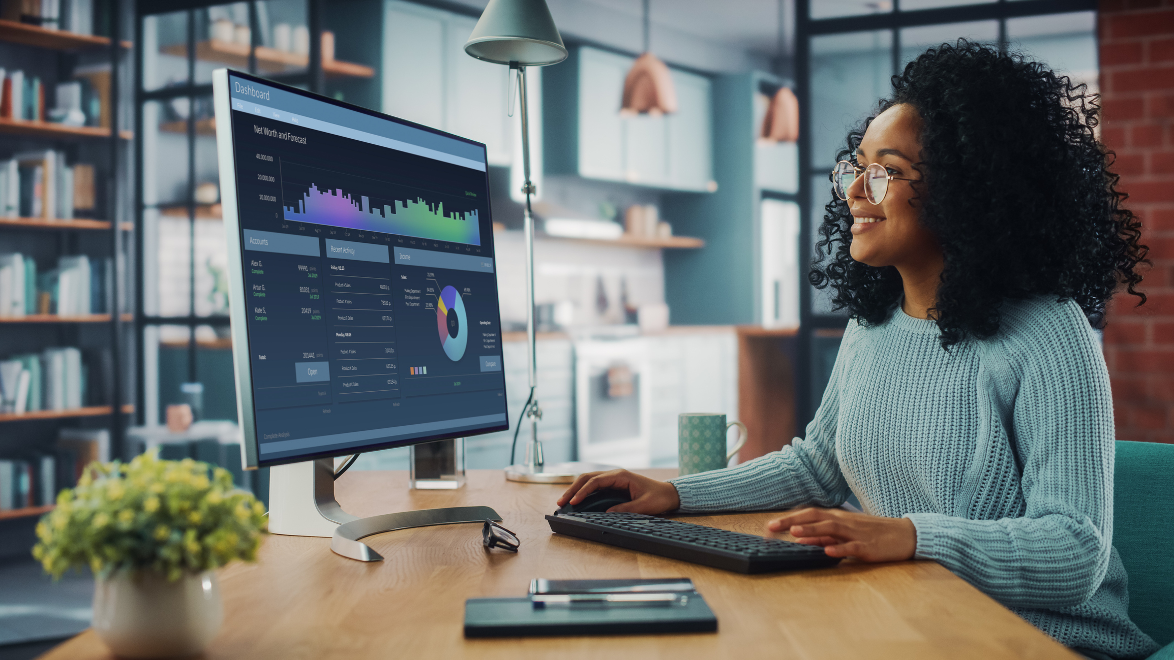 Woman at computer