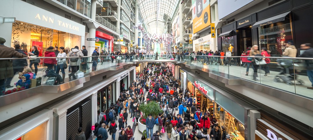 A crowded retail store