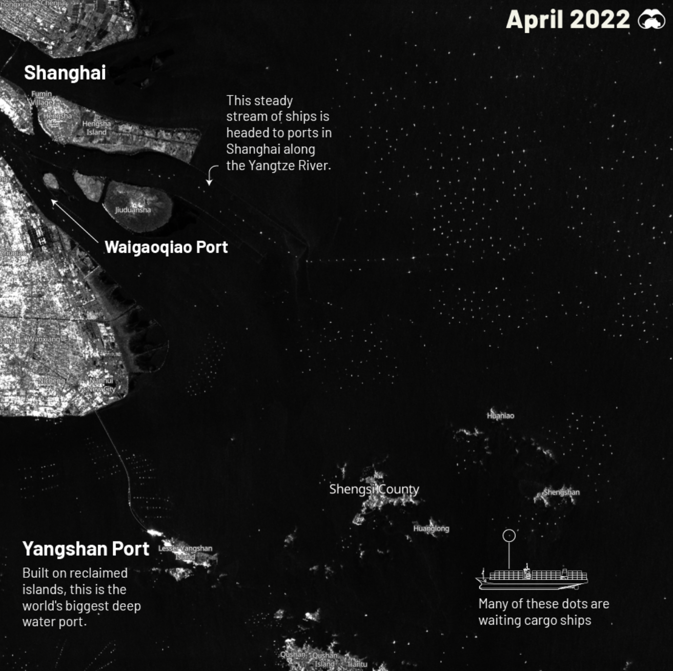 Satellite image of Shanghai