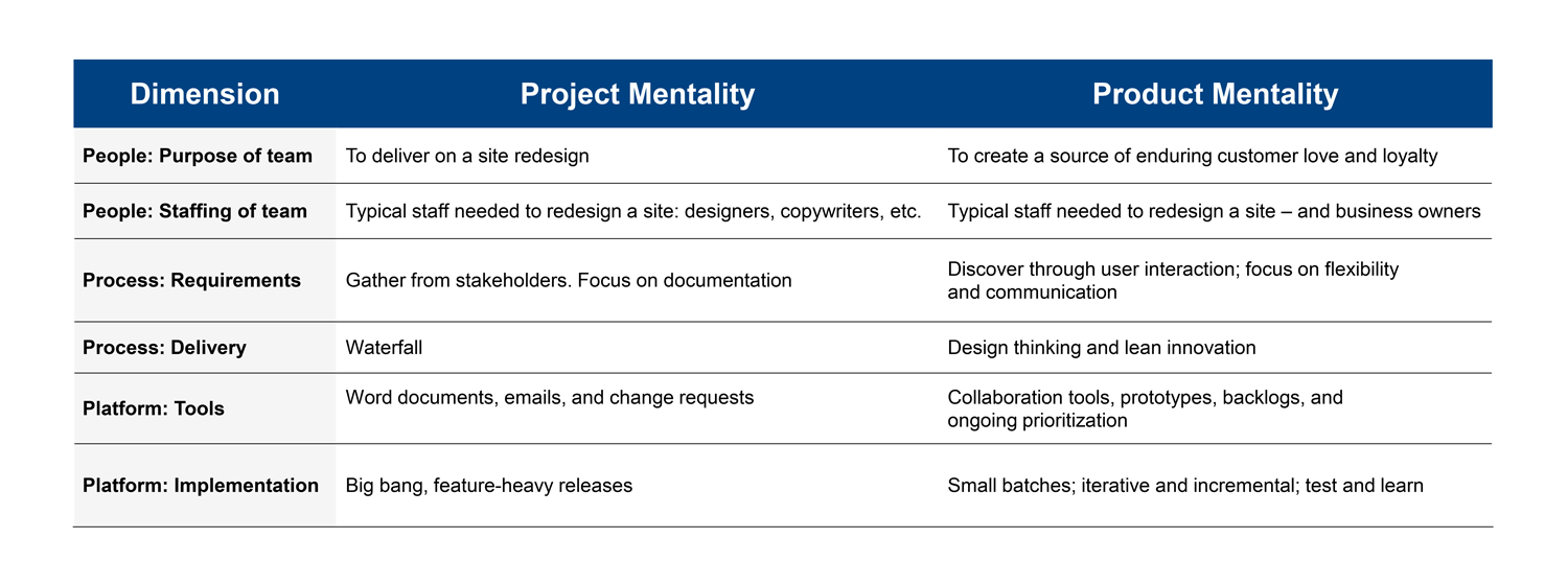 product vs project