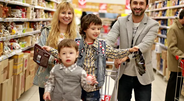 A family shopping
