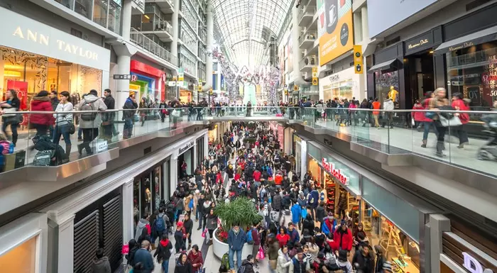 A crowded retail store